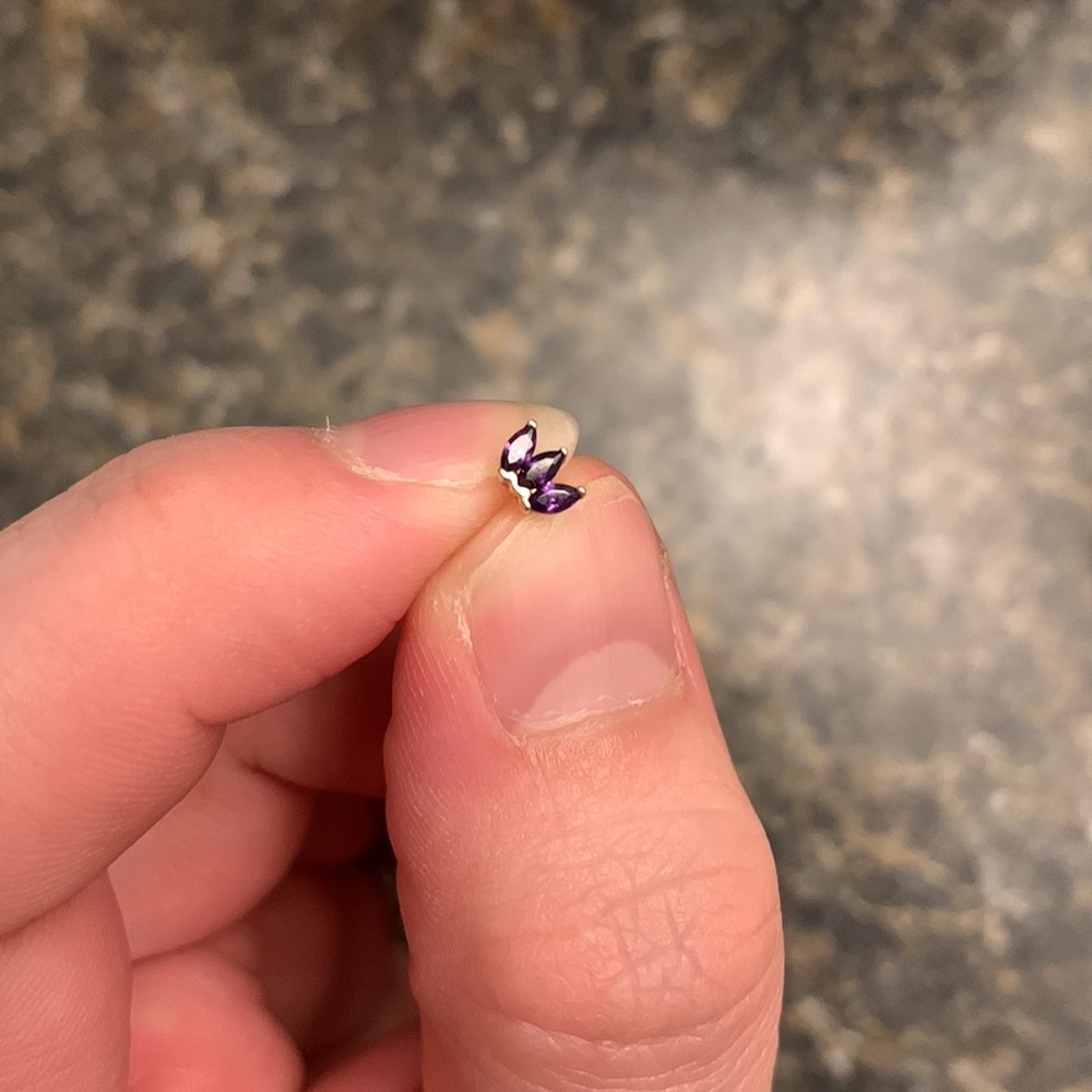 BVLA amethyst marquis Threadless end